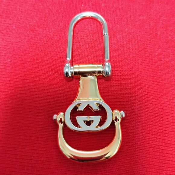 ❤️New In Box GUCCI GG Horsebit Logo KeyChain Made in Italy Signed - Picture 4 of 9